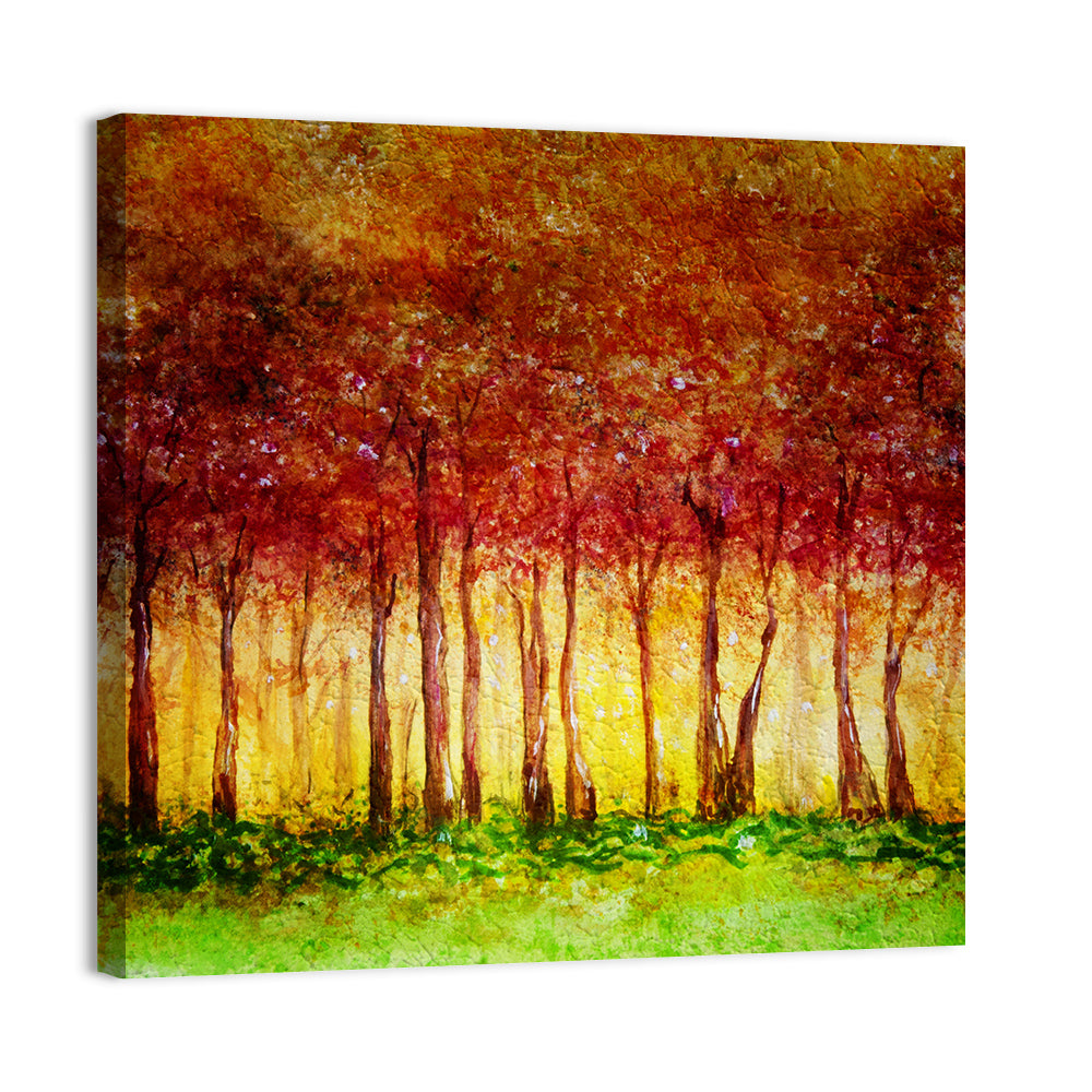 Autumn Tree Row Wall Art