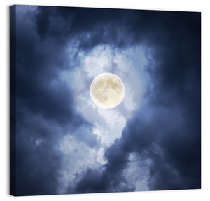 Moon & Cloudy Sky Wall Art