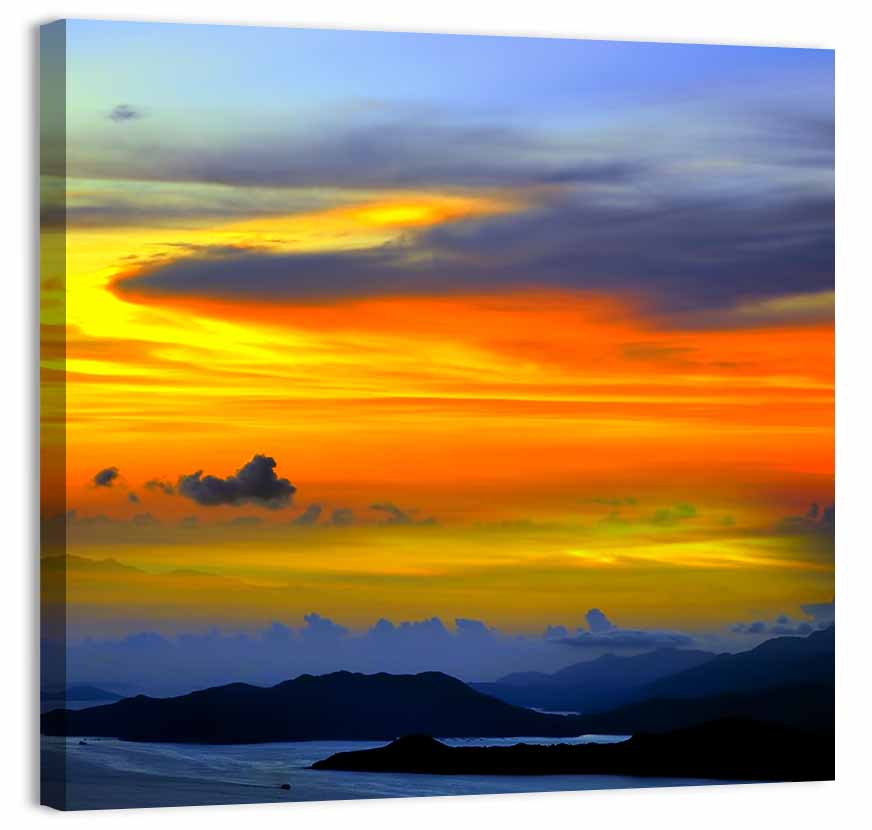 Tranquil Ocean Dusk Wall Art