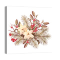 Retro Poinsettia Bouquet Wall Art