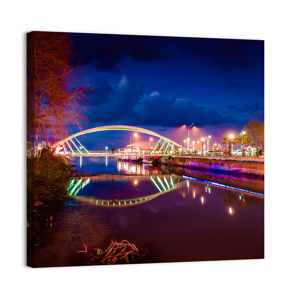 Lovers Bridge Nightscape Wall Art