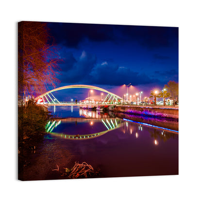 Lovers Bridge Nightscape Wall Art