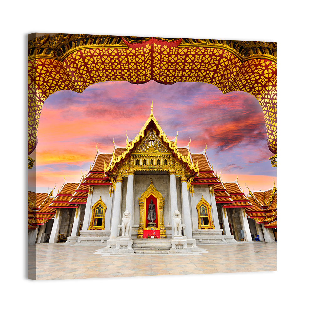 Marble Temple at Sunset Wall Art