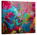 Vibrant Impasto Color Burst Abstract Wall Art