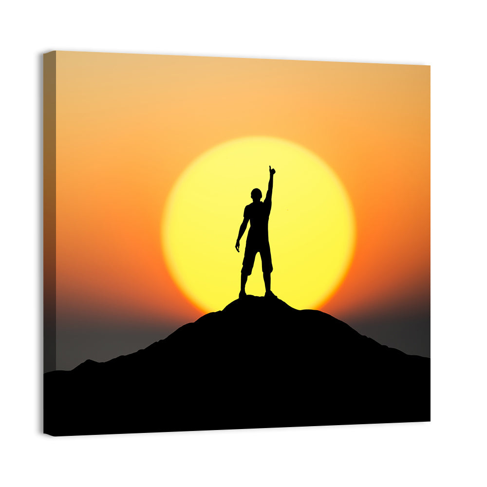 Champion Silhouette at Sunset Wall Art