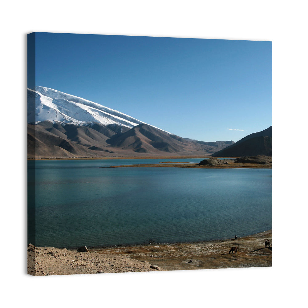 Muztahgata And Kara Kul Lake Wall Art