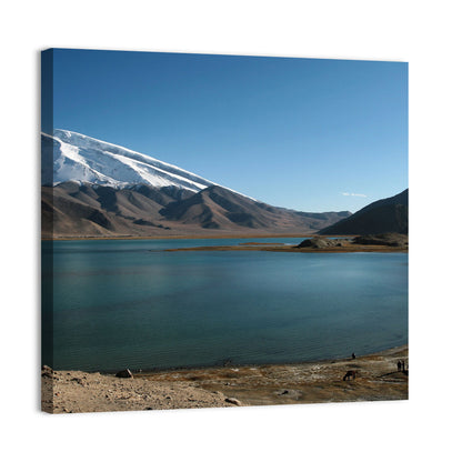 Muztahgata And Kara Kul Lake Wall Art