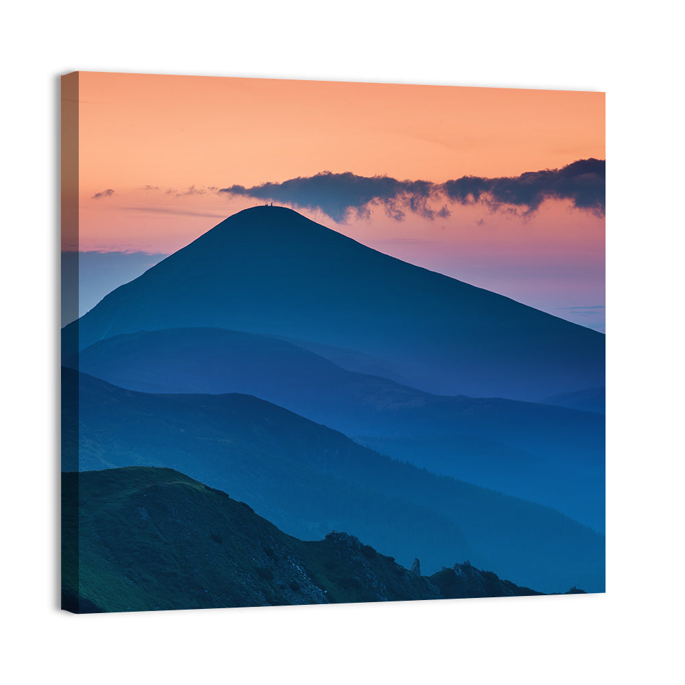 Twilight Mountain Range Wall Art