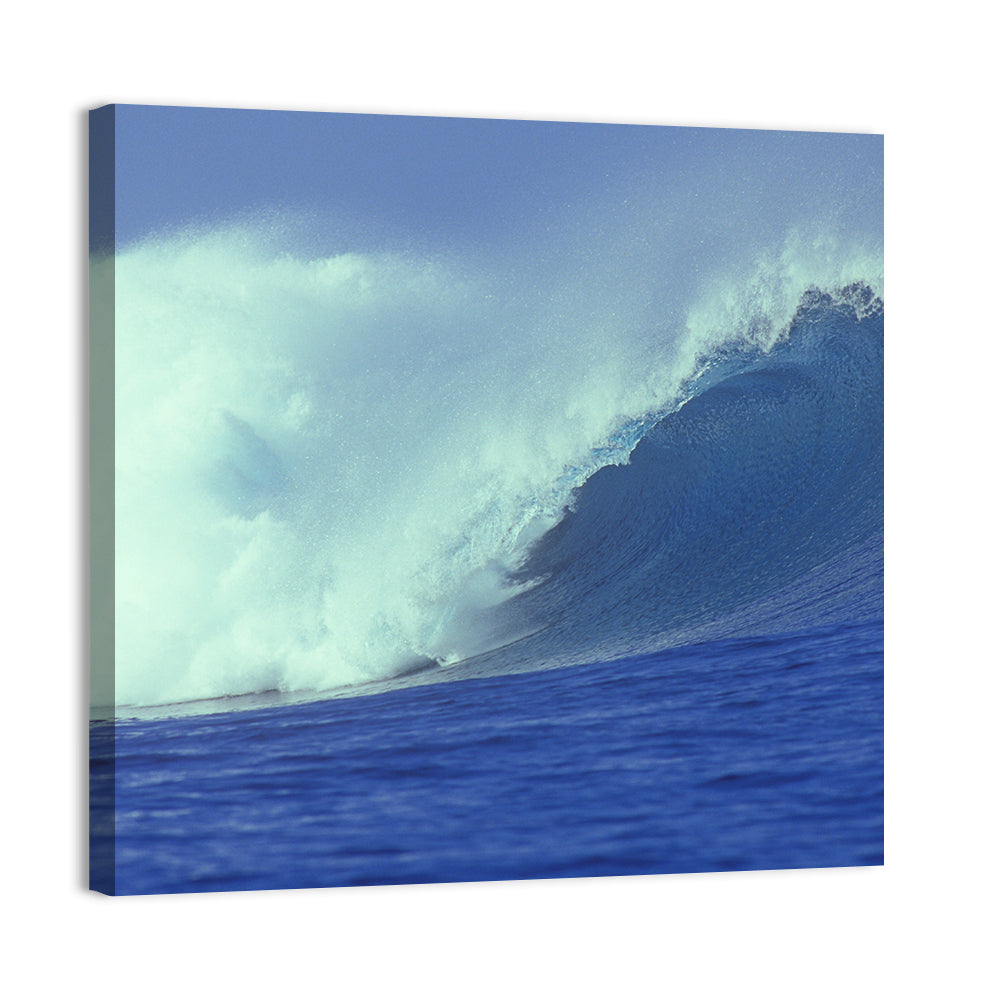 Deep Blue Barrel Wave Wall Art