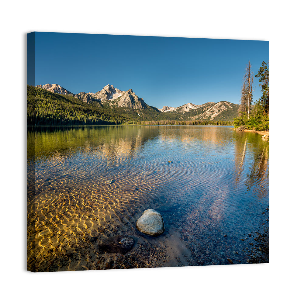 Morning Light at Stanley Lake Wall Art