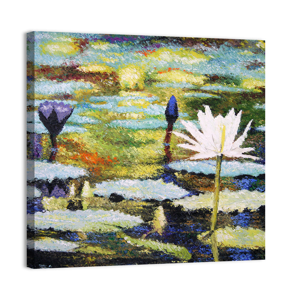 Impressionist Water Lilies Study Wall Art