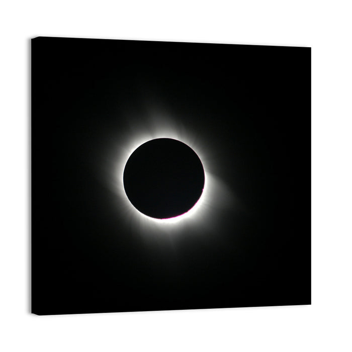 Centered Solar Eclipse Wall Art as a canvas print