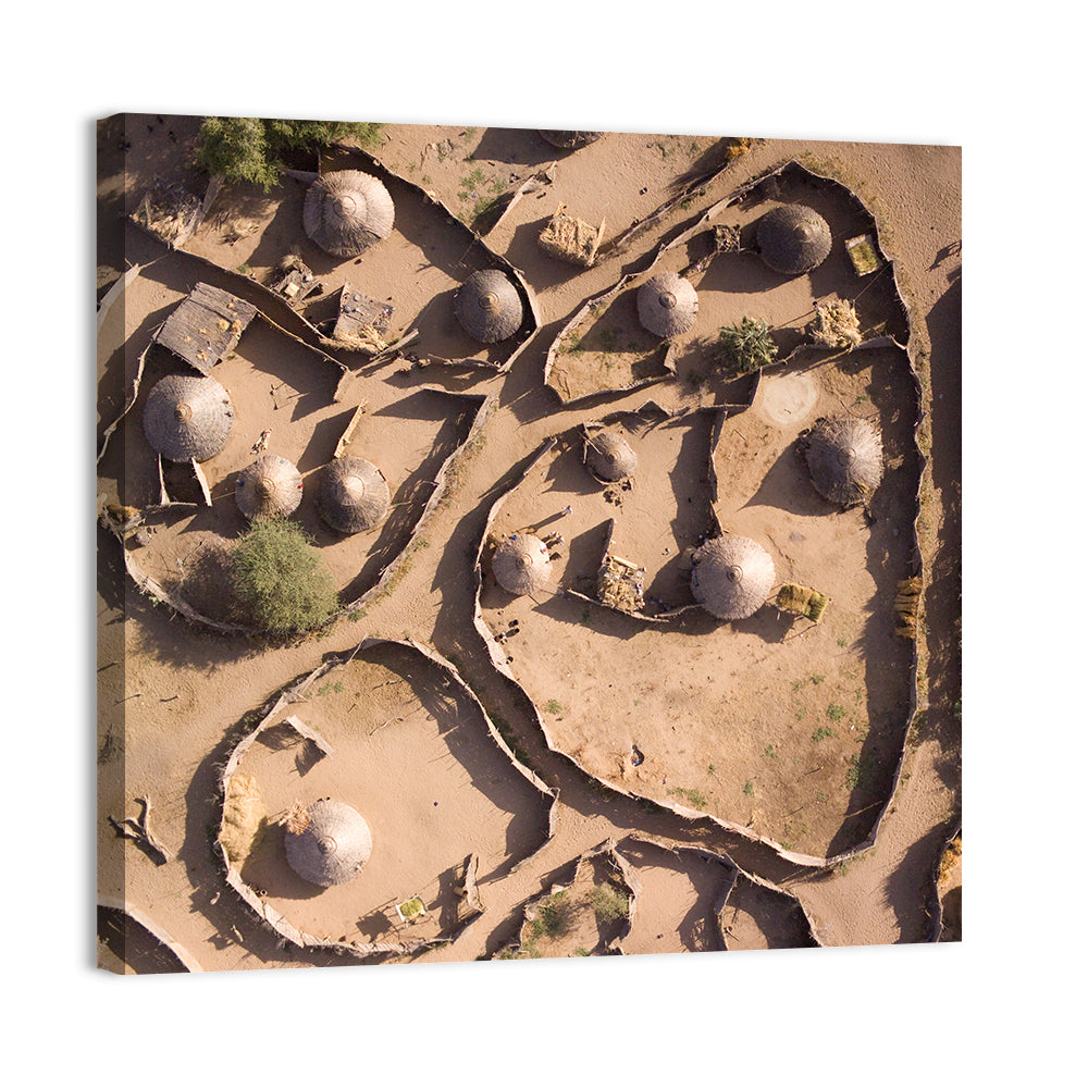 Thatched Huts in Chad Wall Art