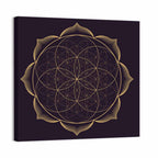 Golden Sacred Geometry Mandala Wall Art