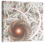 Copper Fractal Spiral Mandala Wall Art