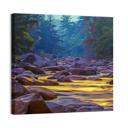 Swift River at Golden Hour, New Hampshire Wall Art