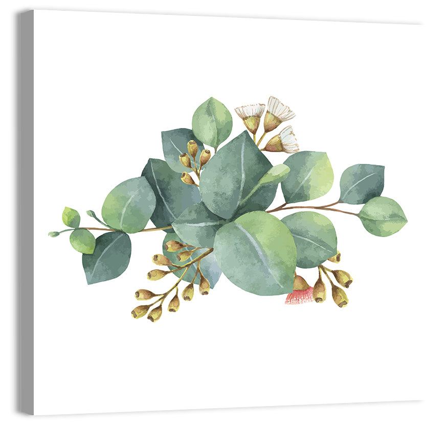 Green Eucalyptus Leaves Wall Art