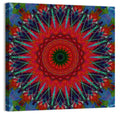 Lotus Blossom Starburst Mandala Wall Art