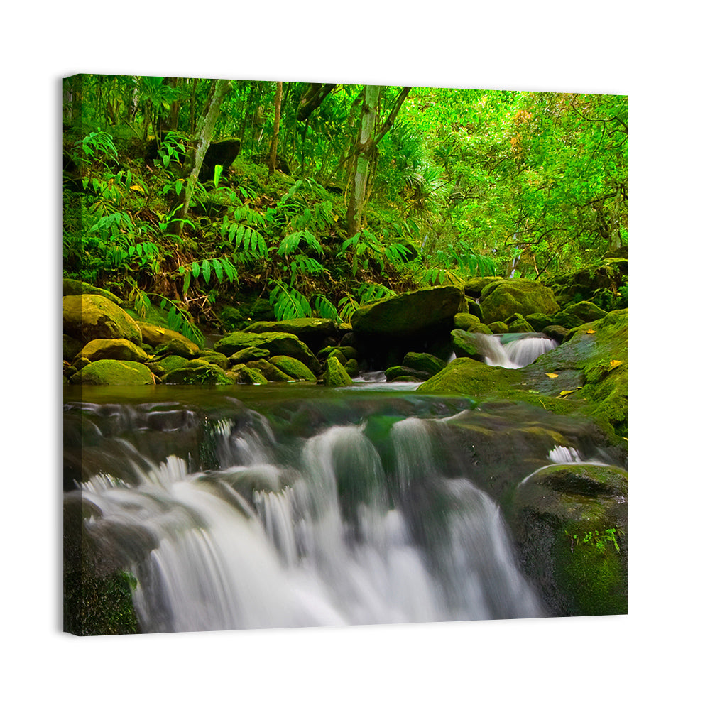 Emerald Jungle Stream Wall Art