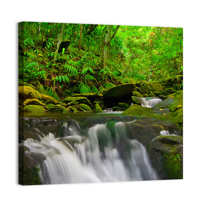 Emerald Jungle Stream Wall Art