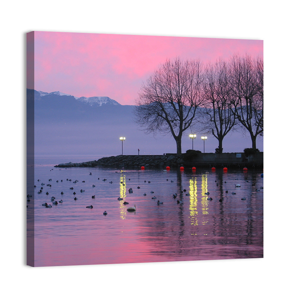 Lake Geneva Twilight Wall Art