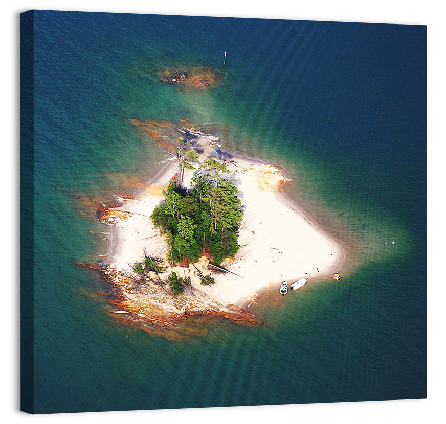Lake Lanier Island Aerial View Wall Art