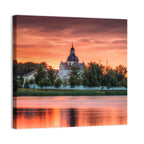 Corpus Christi Church Sunset Reflection Wall Art