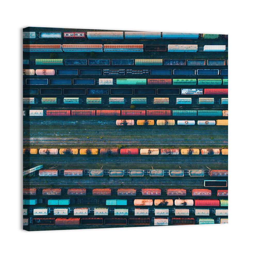 Aerial Freight Train Lines Wall Art