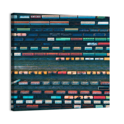 Trains Line Pattern Wall Art