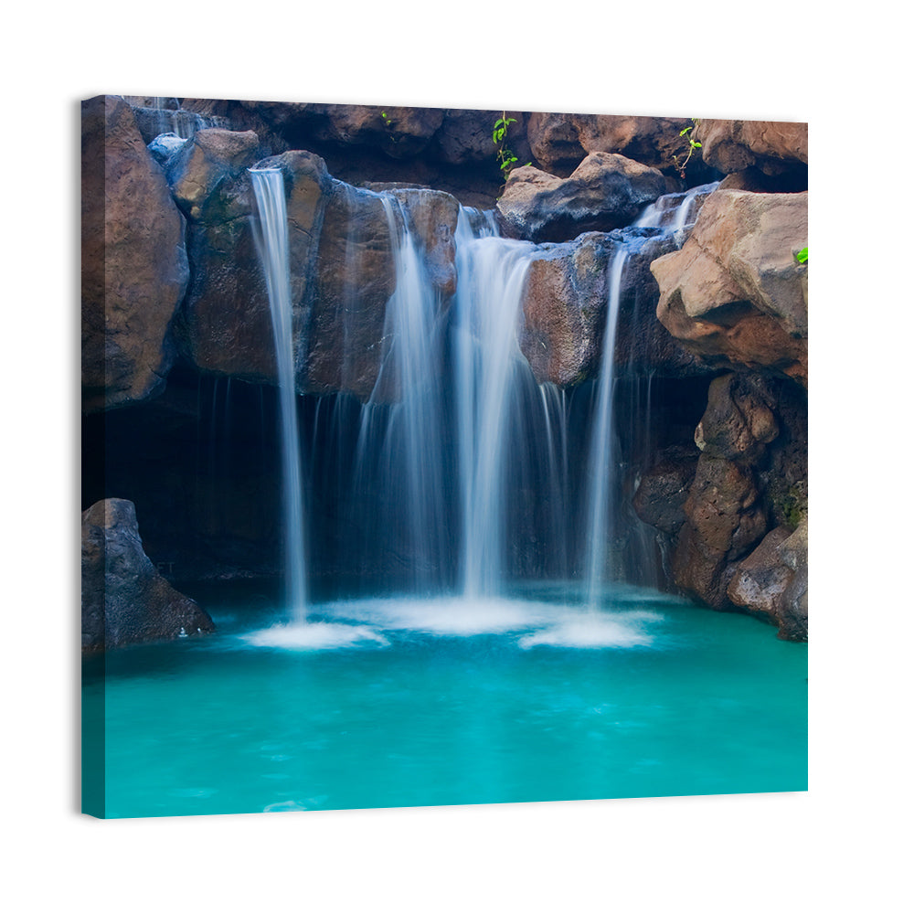 Waterfall Into Pool Wall Art