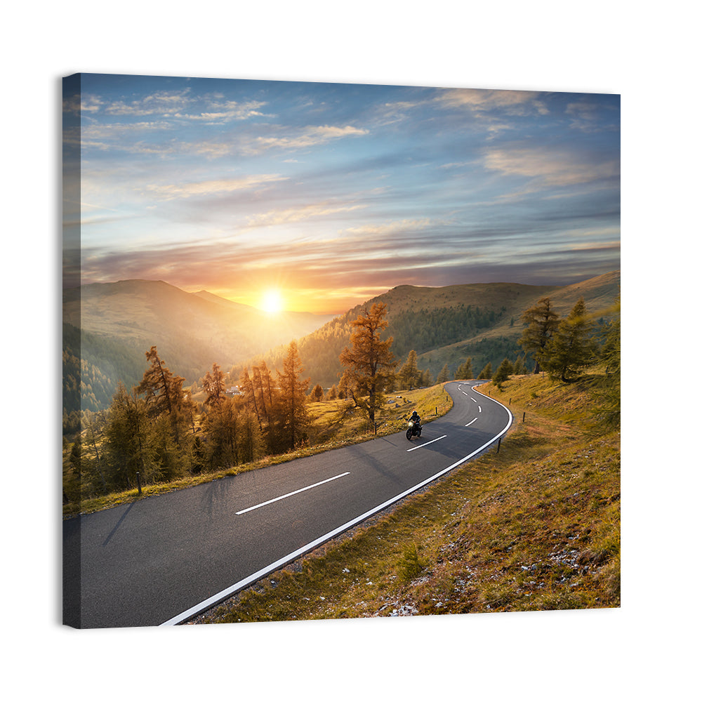 Alpine Highway at Golden Hour Wall Art