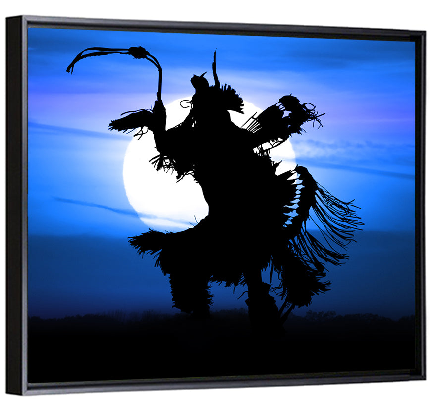 Moonlit Pow Wow Dancer Wall Art