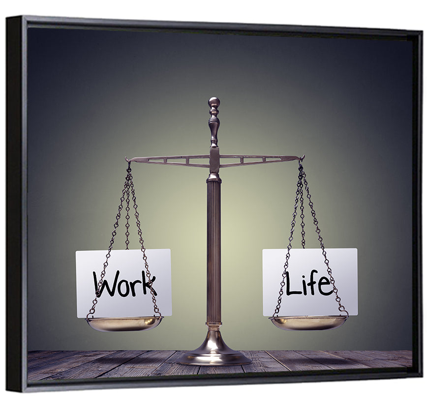 Metallic Scale: Work and Life Wall Art