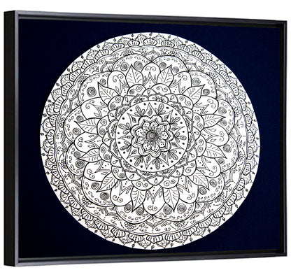 Navy Ornamental Mandala Wall Art