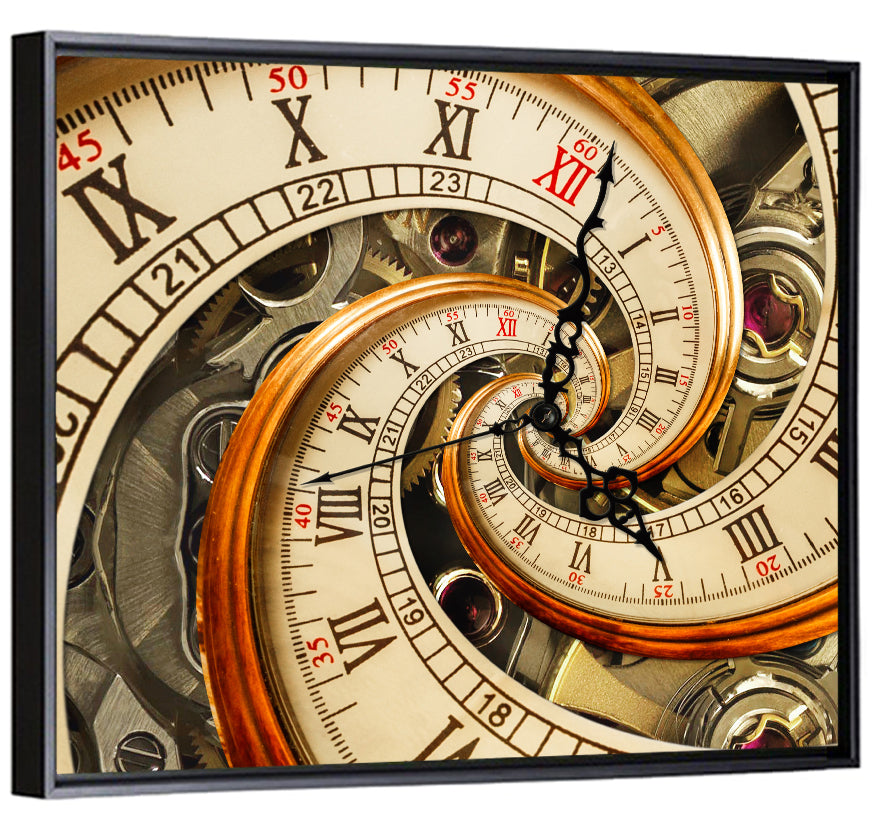 Surreal Infinity Clock Spiral Wall Art