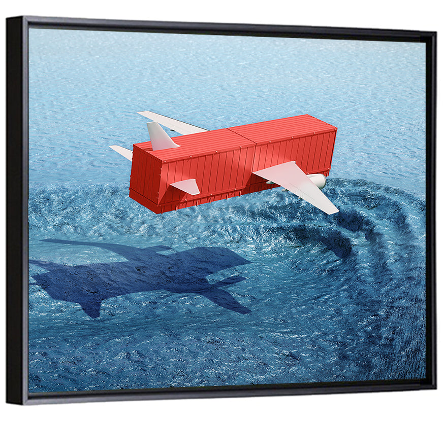 Flying Shipping Container Wall Art