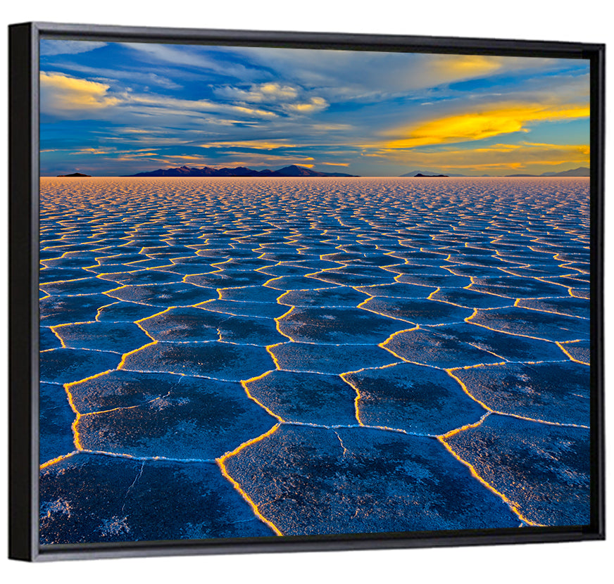 Salar De Uyuni Salt Flats at Sunset Wall Art