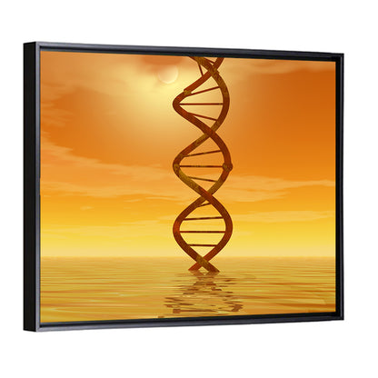 Dna Helix at Sunset Wall Art
