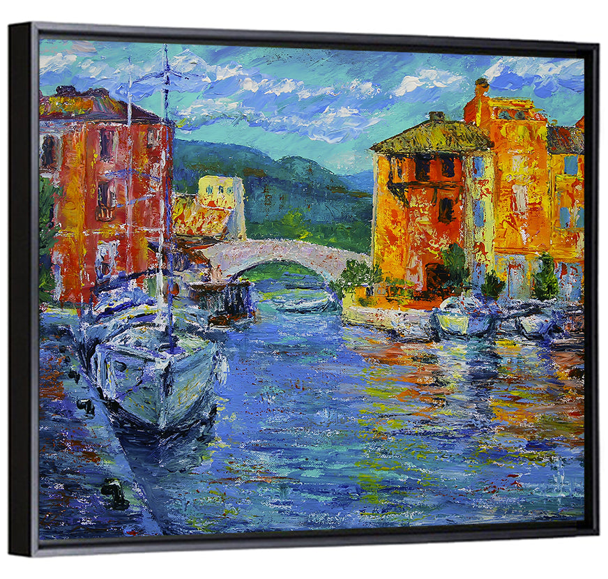 Port Grimaud Canal Scene Wall Art