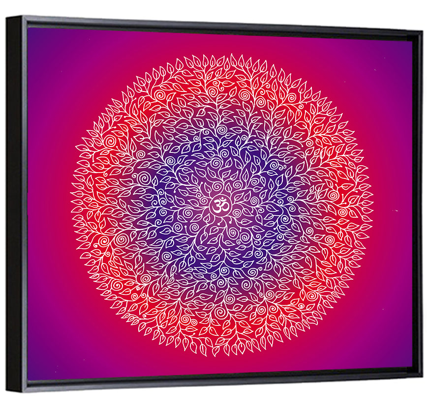 Botanical Om Mandala Wall Art
