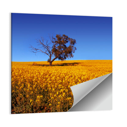Canola Field with Lone Tree Wall Art