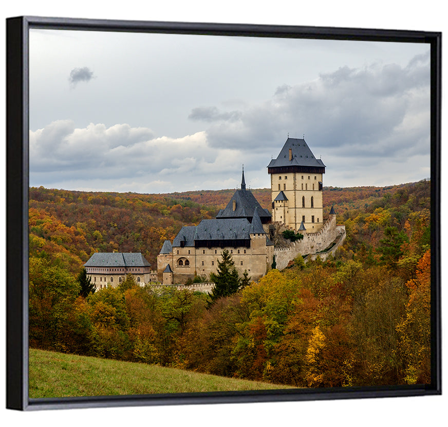 Karlštejn Castle in Autumn Forest Wall Art