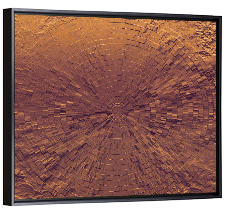 Blocks Focus Copper Rings Wall Art