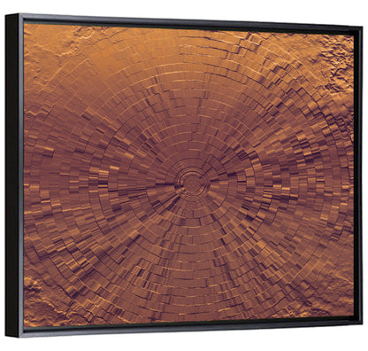 Blocks Focus Copper Rings Wall Art