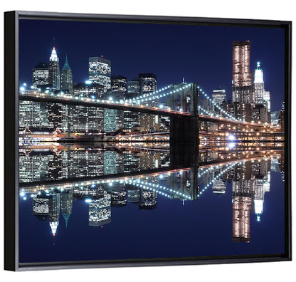 Brooklyn Bridge Symphony at Night Wall Art