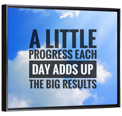 Little Progress Each Day Typography Wall Art