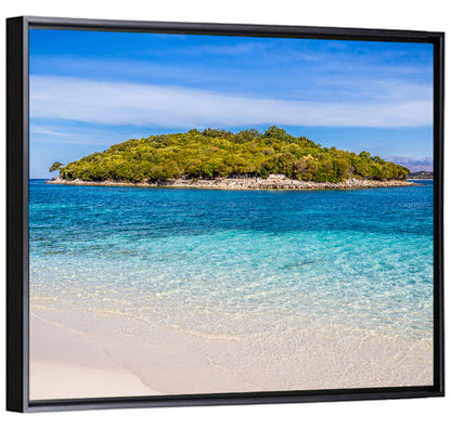 Butrint Turquoise Island Beach Wall Art