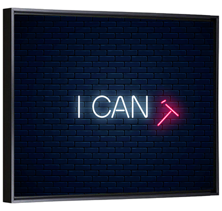 I Can Neon Sign Wall Art