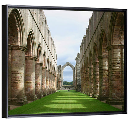 Fountains Abbey Ruins Grassy Nave View Wall Art