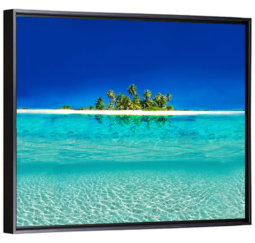 Tranquil Split-level Tropical Island Seascape Wall Art